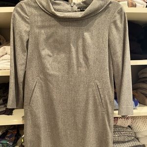 Grey Theory fold over neck dress with pockets and back zipper.